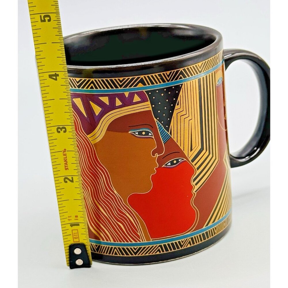 Laurel Burch Ancient Ancestors Egyptian‎ Coffee Mug 1988 Japan Gold Vintage - Picture 9 of 9